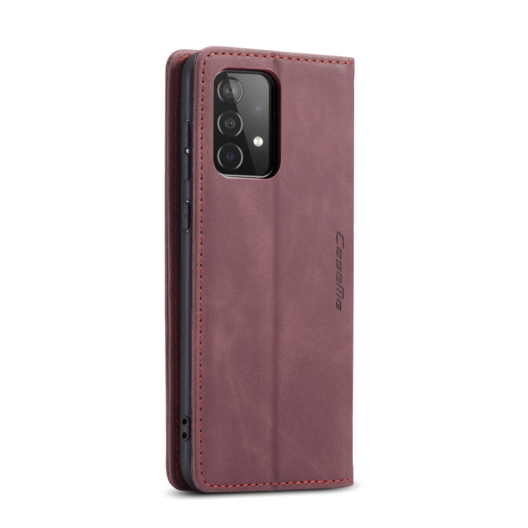 For Samsung Galaxy A52 5G / 4G CaseMe 013 Multifunctional Horizontal Flip Leather Case with Holder & Card Slot & Wallet(Wine Red) by CaseMe