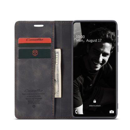 For Samsung Galaxy A72 5G / 4G CaseMe 013 Multifunctional Horizontal Flip Leather Case with Holder & Card Slot & Wallet(Black) by CaseMe