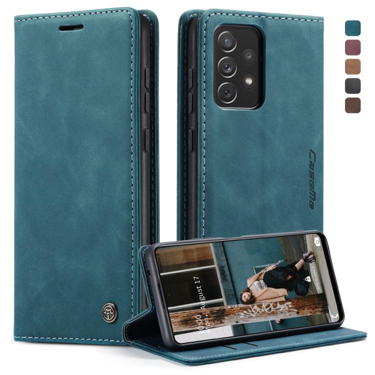 For Samsung Galaxy A72 5G / 4G CaseMe 013 Multifunctional Horizontal Flip Leather Case with Holder & Card Slot & Wallet(Blue) by CaseMe