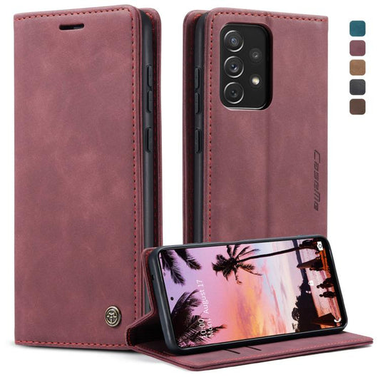For Samsung Galaxy A72 5G / 4G CaseMe 013 Multifunctional Horizontal Flip Leather Case with Holder & Card Slot & Wallet(Wine Red) by CaseMe
