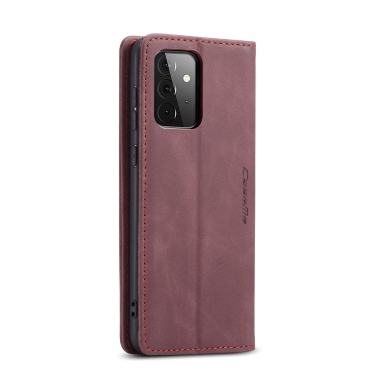 For Samsung Galaxy A72 5G / 4G CaseMe 013 Multifunctional Horizontal Flip Leather Case with Holder & Card Slot & Wallet(Wine Red) by CaseMe