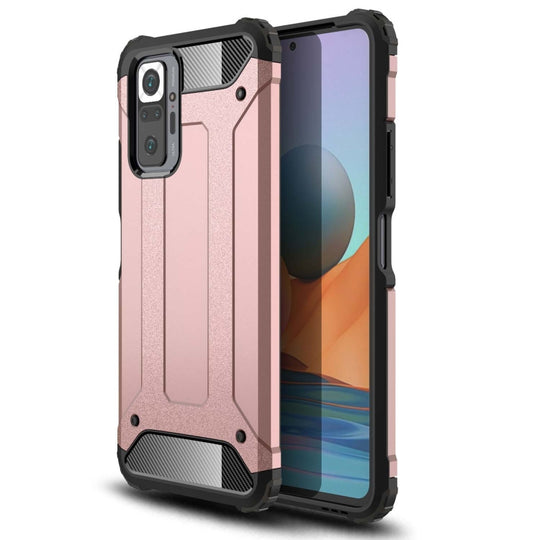 For Xiaomi Redmi Note 10 Pro / Note 10 Pro Max Magic Armor TPU + PC Combination Case(Rose Gold)