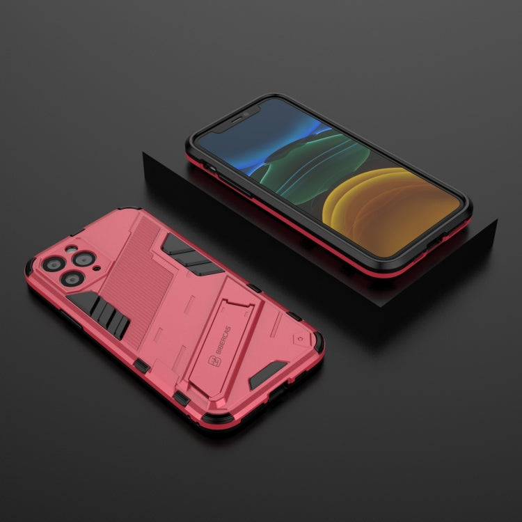 For iPhone 11 Pro Punk Armor 2 in 1 PC + TPU Shockproof Case with Invisible Holder (Light Red) by buy2fix