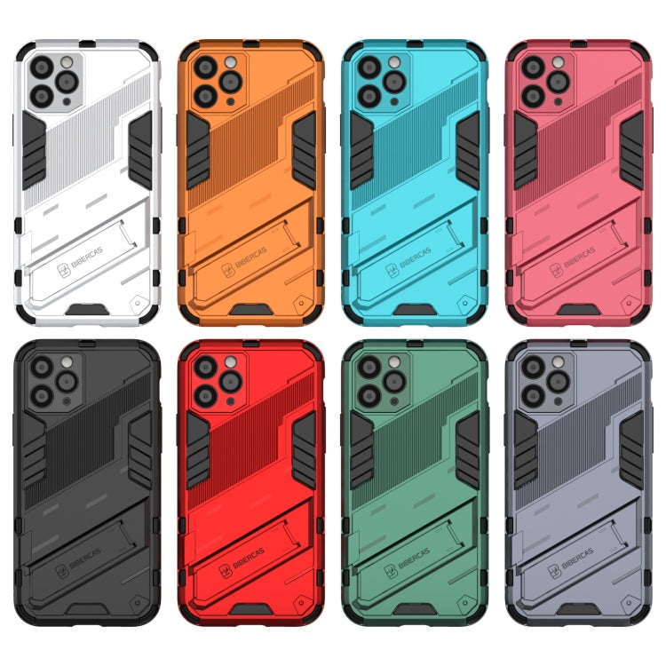 For iPhone 11 Pro Punk Armor 2 in 1 PC + TPU Shockproof Case with Invisible Holder (Light Red) by buy2fix