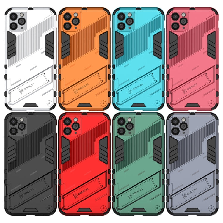 For iPhone 11 Pro Max Punk Armor 2 in 1 PC + TPU Shockproof Case with Invisible Holder (Orange) by buy2fix