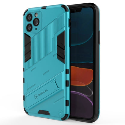 For iPhone 11 Pro Max Punk Armor 2 in 1 PC + TPU Shockproof Case with Invisible Holder (Blue) by buy2fix