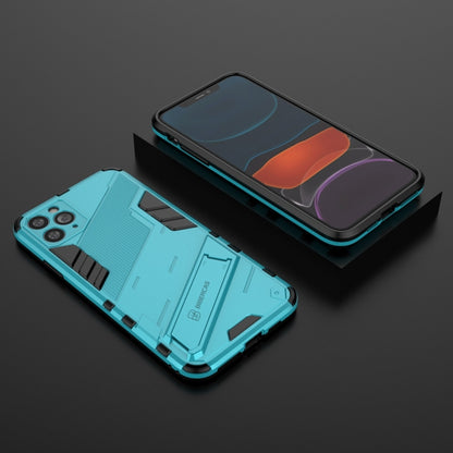 For iPhone 11 Pro Max Punk Armor 2 in 1 PC + TPU Shockproof Case with Invisible Holder (Blue) by buy2fix