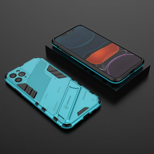 For iPhone 11 Pro Max Punk Armor 2 in 1 PC + TPU Shockproof Case with Invisible Holder (Blue) by buy2fix