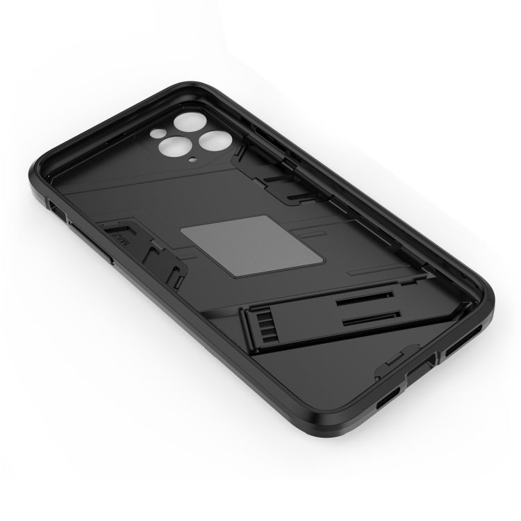 For iPhone 11 Pro Max Punk Armor 2 in 1 PC + TPU Shockproof Case with Invisible Holder (Light Red) by buy2fix