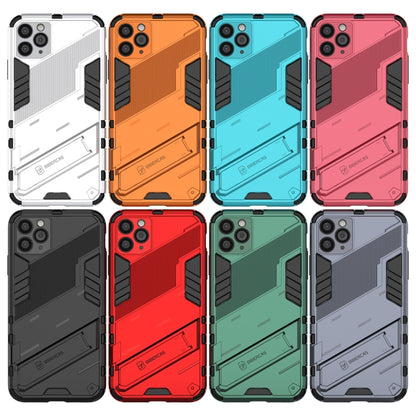 For iPhone 11 Pro Max Punk Armor 2 in 1 PC + TPU Shockproof Case with Invisible Holder (Light Red) by buy2fix