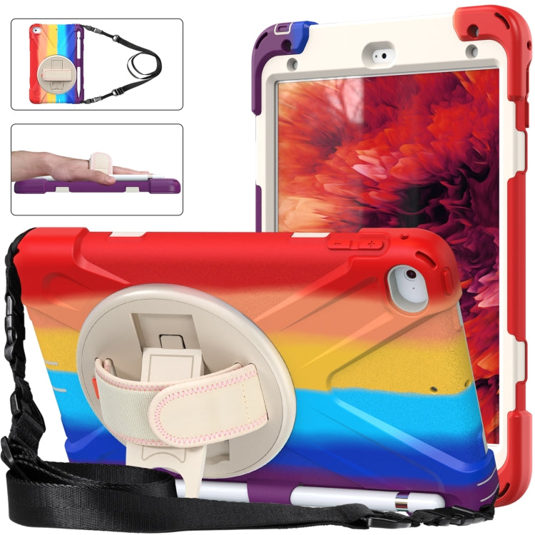 Shockproof Colorful Silicone + PC Protective Case with Holder & Shoulder Strap & Hand Strap For iPad Mini (2019)(Red) - iPad mini (2019) / mini 5 Cases by buy2fix | Online Shopping UK | buy2fix