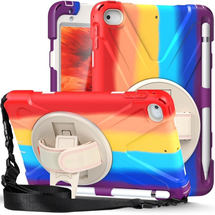 Shockproof Colorful Silicone + PC Protective Case with Holder & Shoulder Strap & Hand Strap For iPad Mini (2019)(Red) - iPad mini (2019) / mini 5 Cases by buy2fix | Online Shopping UK | buy2fix