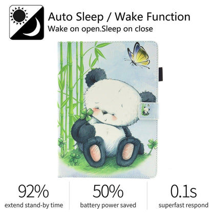 For iPad 10.2 2021 / 2020 / 2019 Coloured Drawing Pattern Horizontal Flip Leather Case with Holder & Card Slots & Photo Frame(Panda) - iPad 10.2 Cases by buy2fix | Online Shopping UK | buy2fix