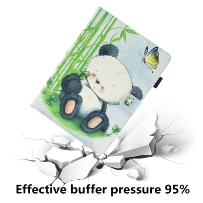For iPad 10.2 2021 / 2020 / 2019 Coloured Drawing Pattern Horizontal Flip Leather Case with Holder & Card Slots & Photo Frame(Panda) - iPad 10.2 Cases by buy2fix | Online Shopping UK | buy2fix