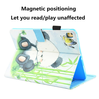 For iPad 10.2 2021 / 2020 / 2019 Coloured Drawing Pattern Horizontal Flip Leather Case with Holder & Card Slots & Photo Frame(Panda) - iPad 10.2 Cases by buy2fix | Online Shopping UK | buy2fix