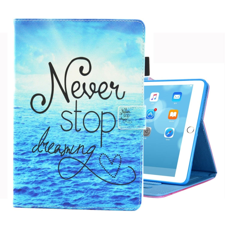 For iPad 10.2 2021 / 2020 / 2019 Coloured Drawing Pattern Horizontal Flip Leather Case with Holder & Card Slots & Photo Frame(Never Stop) - iPad 10.2 Cases by buy2fix | Online Shopping UK | buy2fix