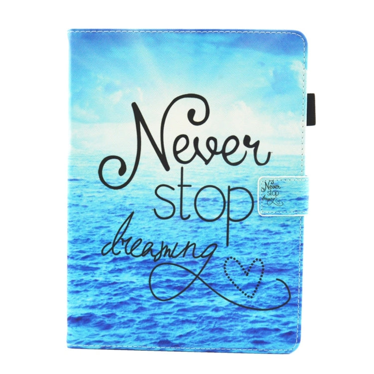 For iPad 10.2 2021 / 2020 / 2019 Coloured Drawing Pattern Horizontal Flip Leather Case with Holder & Card Slots & Photo Frame(Never Stop) - iPad 10.2 Cases by buy2fix | Online Shopping UK | buy2fix