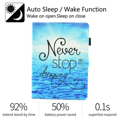 For iPad 10.2 2021 / 2020 / 2019 Coloured Drawing Pattern Horizontal Flip Leather Case with Holder & Card Slots & Photo Frame(Never Stop) - iPad 10.2 Cases by buy2fix | Online Shopping UK | buy2fix