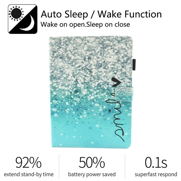 For iPad 10.2 2021 / 2020 / 2019 Coloured Drawing Pattern Horizontal Flip Leather Case with Holder & Card Slots & Photo Frame(Beautiful Bubbles) - iPad 10.2 Cases by buy2fix | Online Shopping UK | buy2fix