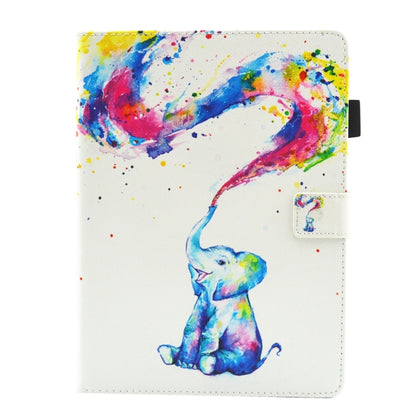 For iPad 10.2 2021 / 2020 / 2019 Coloured Drawing Pattern Horizontal Flip Leather Case with Holder & Card Slots & Photo Frame(Colorful Elephant) - iPad 10.2 Cases by buy2fix | Online Shopping UK | buy2fix