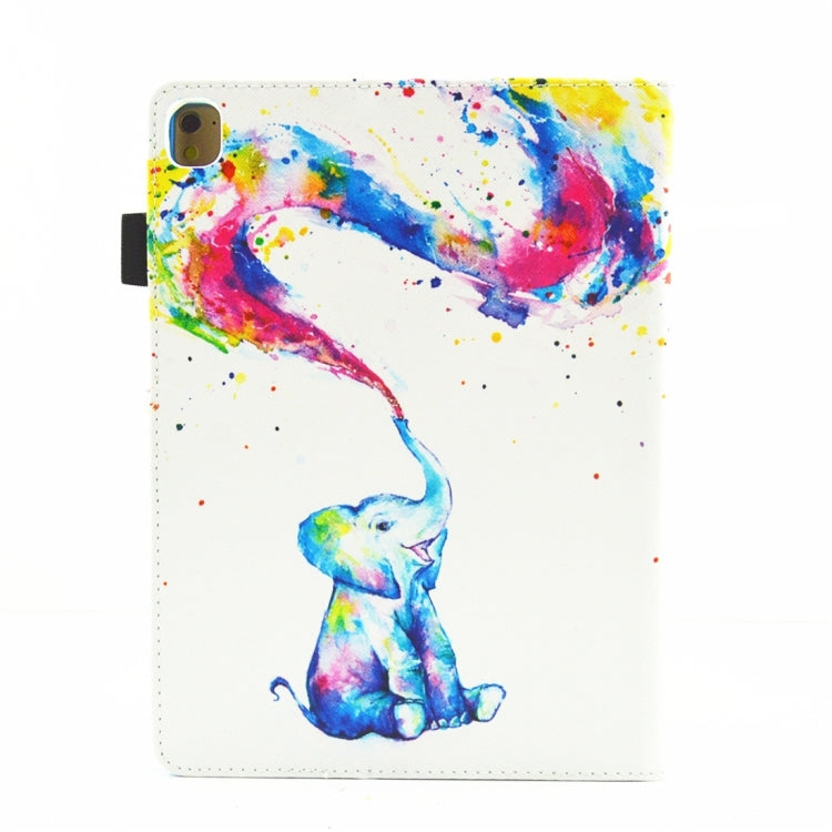 For iPad 10.2 2021 / 2020 / 2019 Coloured Drawing Pattern Horizontal Flip Leather Case with Holder & Card Slots & Photo Frame(Colorful Elephant) - iPad 10.2 Cases by buy2fix | Online Shopping UK | buy2fix