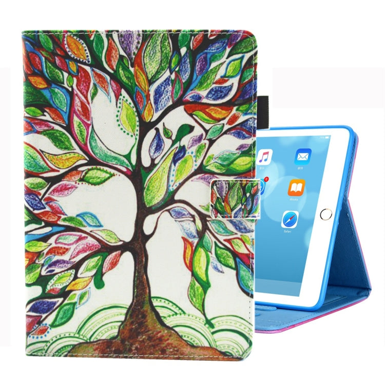 For iPad 10.2 2021 / 2020 / 2019 Coloured Drawing Pattern Horizontal Flip Leather Case with Holder & Card Slots & Photo Frame(Life Tree) - iPad 10.2 Cases by buy2fix | Online Shopping UK | buy2fix