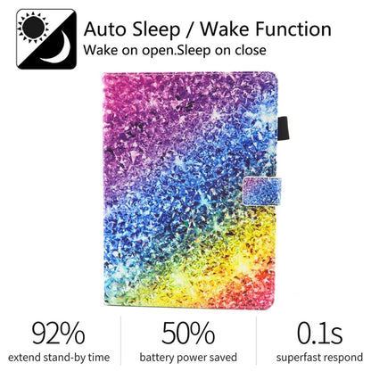 For iPad 10.2 2021 / 2020 / 2019 Coloured Drawing Pattern Horizontal Flip Leather Case with Holder & Card Slots & Photo Frame(Colorful Diamond) - iPad 10.2 Cases by buy2fix | Online Shopping UK | buy2fix