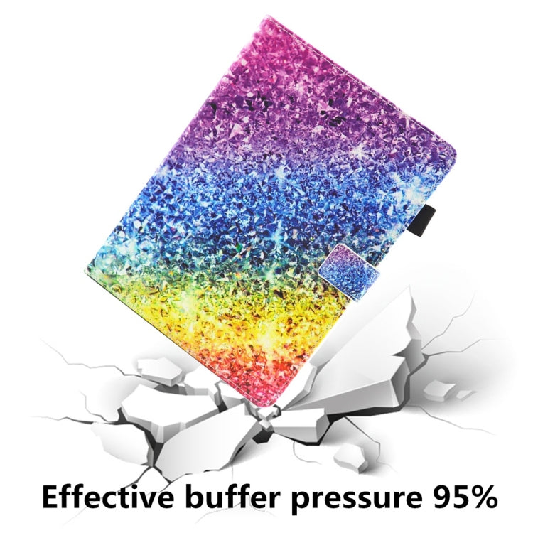 For iPad 10.2 2021 / 2020 / 2019 Coloured Drawing Pattern Horizontal Flip Leather Case with Holder & Card Slots & Photo Frame(Colorful Diamond) - iPad 10.2 Cases by buy2fix | Online Shopping UK | buy2fix