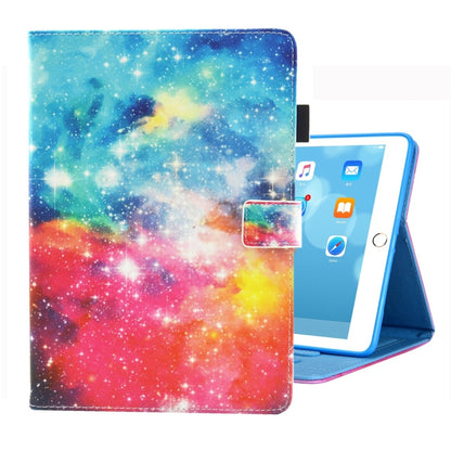 For iPad 10.2 2021 / 2020 / 2019 Coloured Drawing Pattern Horizontal Flip Leather Case with Holder & Card Slots & Photo Frame(Beautiful Starry Sky) - iPad 10.2 Cases by buy2fix | Online Shopping UK | buy2fix