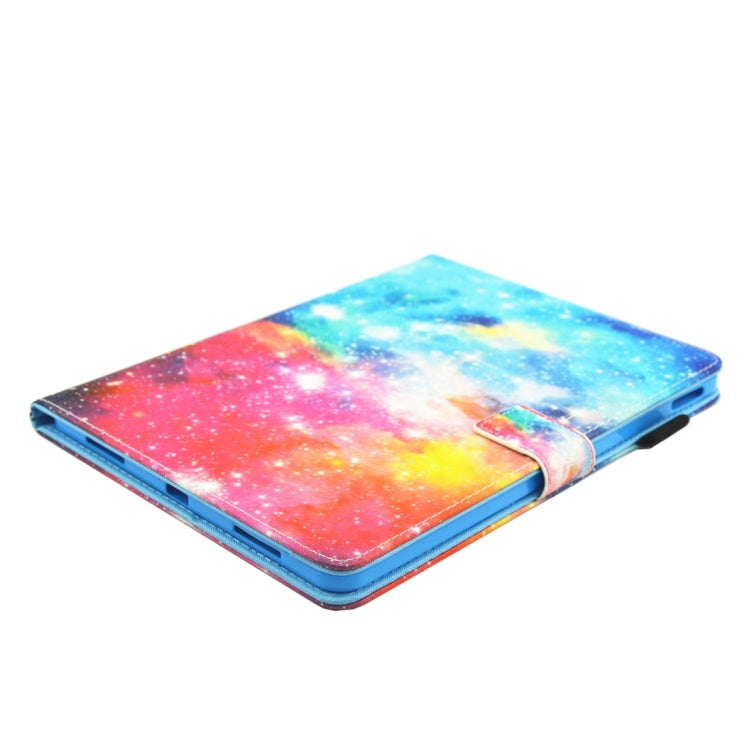 For iPad 10.2 2021 / 2020 / 2019 Coloured Drawing Pattern Horizontal Flip Leather Case with Holder & Card Slots & Photo Frame(Beautiful Starry Sky) - iPad 10.2 Cases by buy2fix | Online Shopping UK | buy2fix