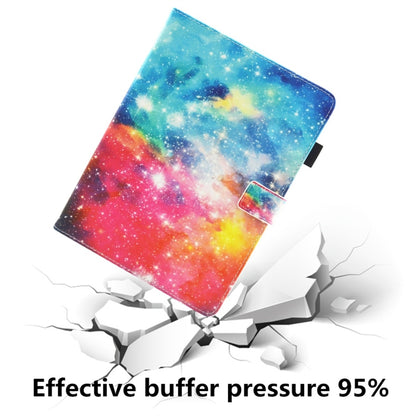 For iPad 10.2 2021 / 2020 / 2019 Coloured Drawing Pattern Horizontal Flip Leather Case with Holder & Card Slots & Photo Frame(Beautiful Starry Sky) - iPad 10.2 Cases by buy2fix | Online Shopping UK | buy2fix