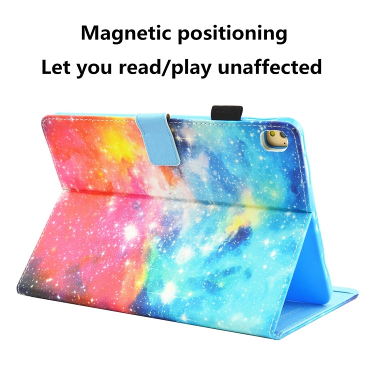 For iPad 10.2 2021 / 2020 / 2019 Coloured Drawing Pattern Horizontal Flip Leather Case with Holder & Card Slots & Photo Frame(Beautiful Starry Sky) - iPad 10.2 Cases by buy2fix | Online Shopping UK | buy2fix