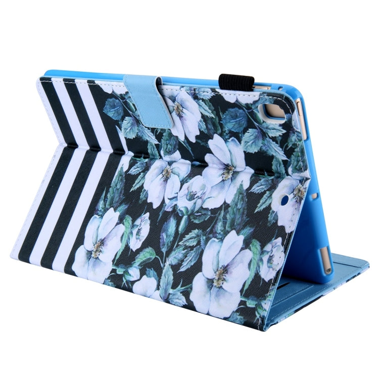 For iPad 10.2 2021 / 2020 / 2019 Coloured Drawing Pattern Horizontal Flip Leather Case with Holder & Card Slots & Photo Frame(Pear Flower) - iPad 10.2 Cases by buy2fix | Online Shopping UK | buy2fix