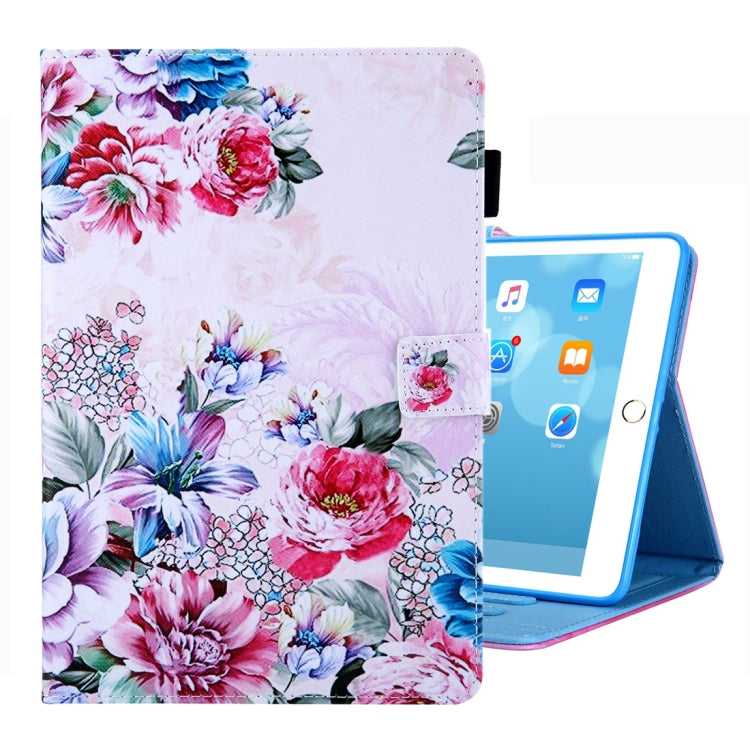 For iPad 10.2 2021 / 2020 / 2019 Coloured Drawing Pattern Horizontal Flip Leather Case with Holder & Card Slots & Photo Frame(Rose) - iPad 10.2 Cases by buy2fix | Online Shopping UK | buy2fix
