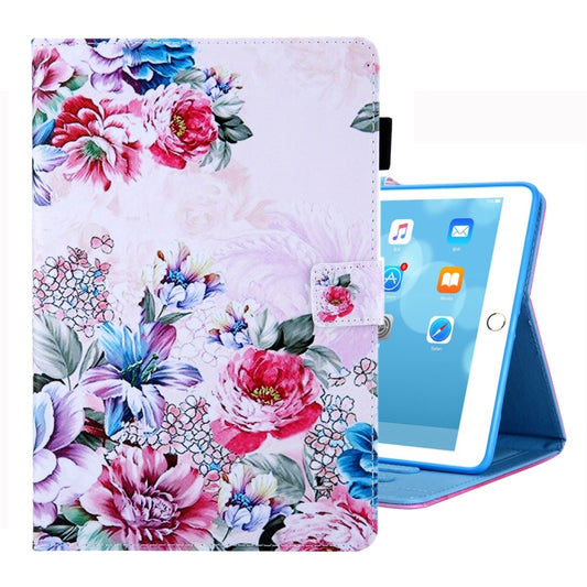 For iPad 10.2 2021 / 2020 / 2019 Coloured Drawing Pattern Horizontal Flip Leather Case with Holder & Card Slots & Photo Frame(Rose) - iPad 10.2 Cases by buy2fix | Online Shopping UK | buy2fix