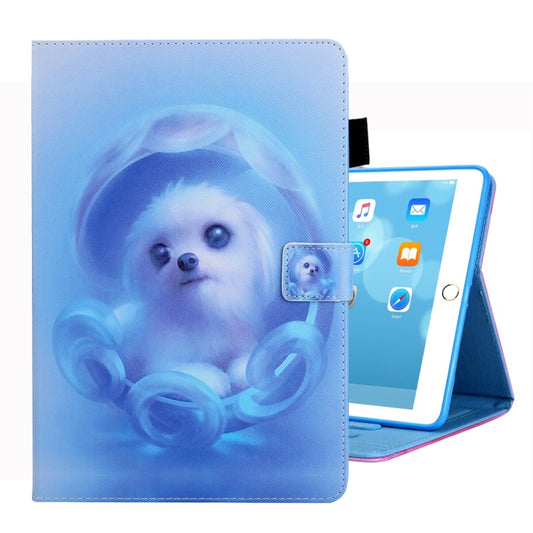 For iPad 10.2 2021 / 2020 / 2019 Coloured Drawing Pattern Horizontal Flip Leather Case with Holder & Card Slots & Photo Frame(Dog) - iPad 10.2 Cases by buy2fix | Online Shopping UK | buy2fix