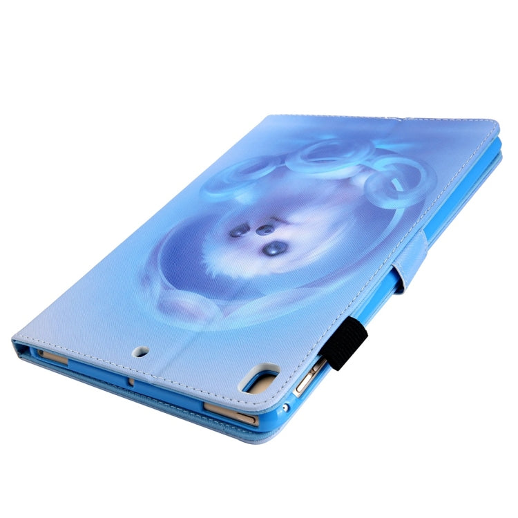 For iPad 10.2 2021 / 2020 / 2019 Coloured Drawing Pattern Horizontal Flip Leather Case with Holder & Card Slots & Photo Frame(Dog) - iPad 10.2 Cases by buy2fix | Online Shopping UK | buy2fix