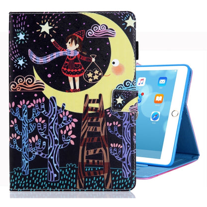 For iPad 10.2 2021 / 2020 / 2019 Coloured Drawing Pattern Horizontal Flip Leather Case with Holder & Card Slots & Photo Frame(Star Picking Girl) - iPad 10.2 Cases by buy2fix | Online Shopping UK | buy2fix