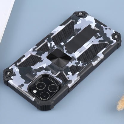 For iPhone 11 Pro Camouflage Armor Shockproof TPU + PC Magnetic Protective Case with Holder (Grey) by buy2fix