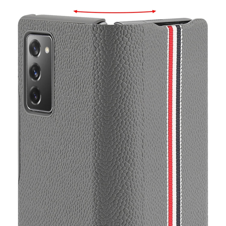 For Samsung Galaxy Z Fold2 5G Exclusive Series Cowhide Texture Horizontal Flip Leather Case(Green) - Galaxy Phone Cases by buy2fix | Online Shopping UK | buy2fix