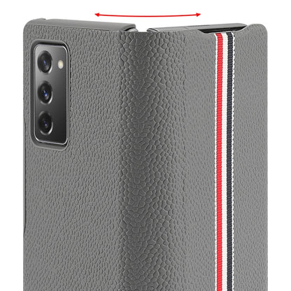 For Samsung Galaxy Z Fold2 5G Exclusive Series Cowhide Texture Horizontal Flip Leather Case(Green) - Galaxy Phone Cases by buy2fix | Online Shopping UK | buy2fix