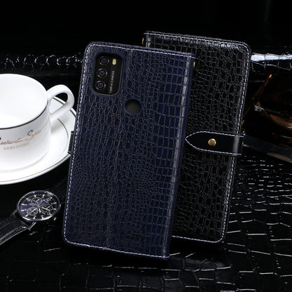 For Blackview A70 idewei Crocodile Texture Horizontal Flip Leather Case with Holder & Card Slots & Wallet(Dark Blue) - More Brand by idewei | Online Shopping UK | buy2fix