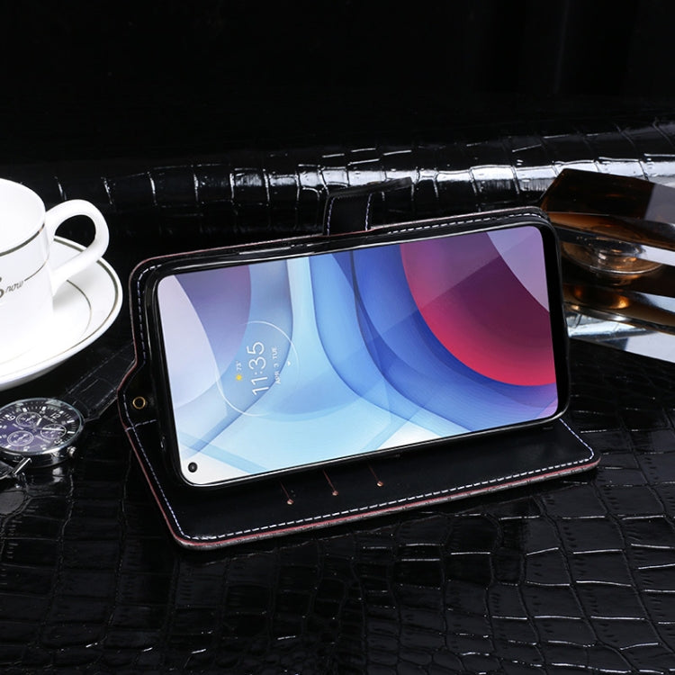 For Motorola Moto G Power (2021) idewei Crocodile Texture Horizontal Flip Leather Case with Holder & Card Slots & Wallet(Black) - Motorola Cases by idewei | Online Shopping UK | buy2fix