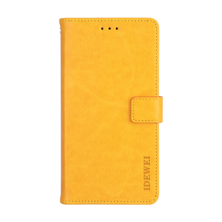 For Blackview A70 idewei Crazy Horse Texture Horizontal Flip Leather Case with Holder & Card Slots & Wallet(Yellow) - More Brand by idewei | Online Shopping UK | buy2fix