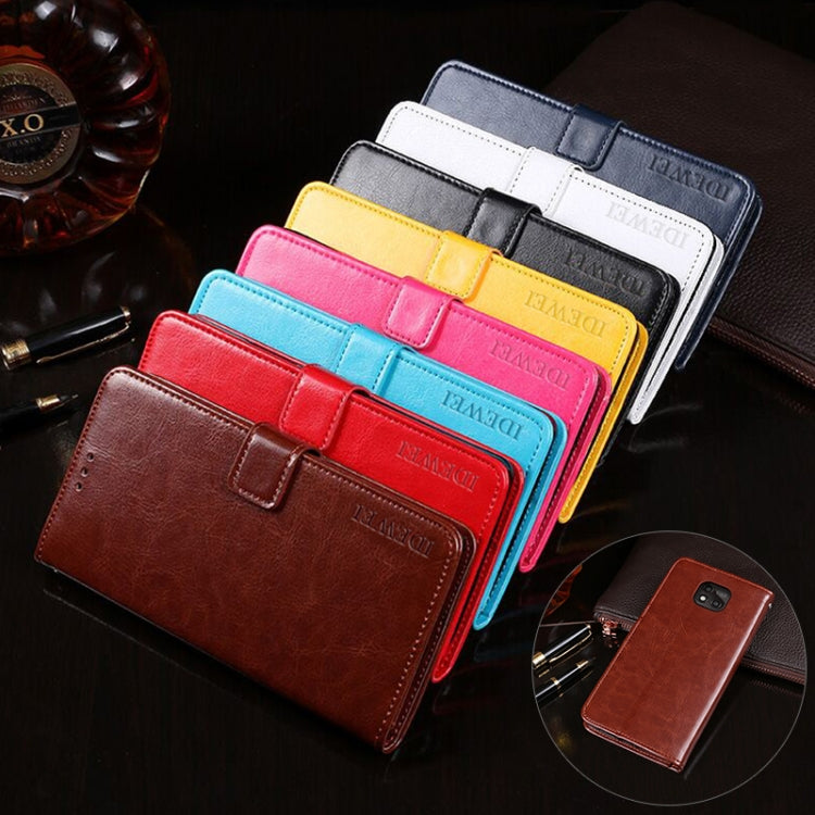 For Motorola Moto G Power(2021) idewei Crazy Horse Texture Horizontal Flip Leather Case with Holder & Card Slots & Wallet(White) - Motorola Cases by idewei | Online Shopping UK | buy2fix