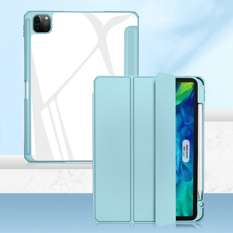 For iPad Pro 11 2022 / 2021 / 2020 Mutural Pinyue Series PC + TPU Horizontal Flip Leather Tablet Case with Holder & Pen Slot & Sleep / Wake-up Function(Sky Blue) by Mutural