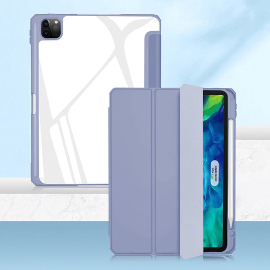 For iPad Pro 12.9 2022 / 2021 / 2020 Mutural Pinyue Series PC + TPU Horizontal Flip Leather Tablet Case with Holder & Pen Slot & Sleep / Wake-up Function (Purple) by Mutural