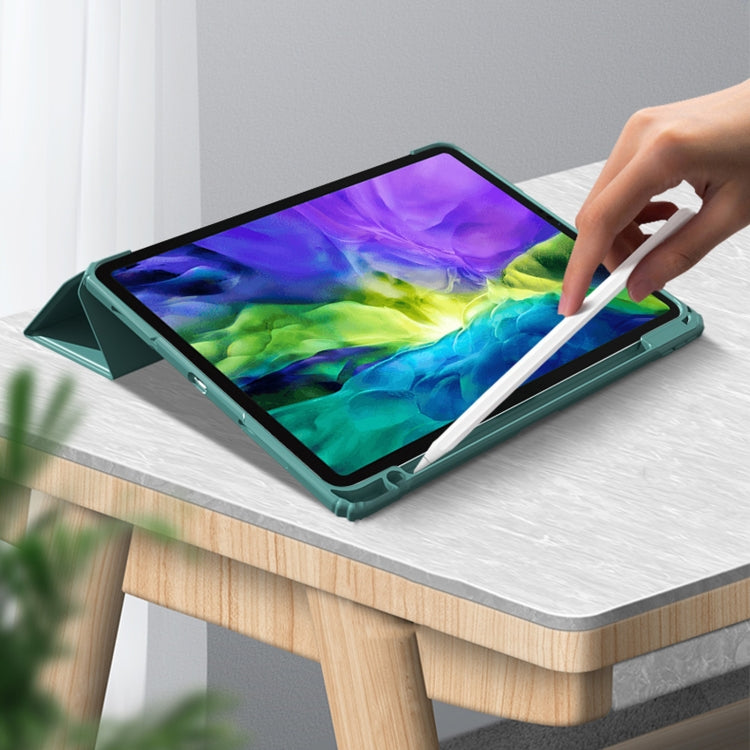 For iPad Pro 12.9 2022 / 2021 / 2020 Mutural Pinyue Series PC + TPU Horizontal Flip Leather Tablet Case with Holder & Pen Slot & Sleep / Wake-up Function(Mint Green) - iPad Pro 12.9 (2022/2021) Cases by Mutural | Online Shopping UK | buy2fix