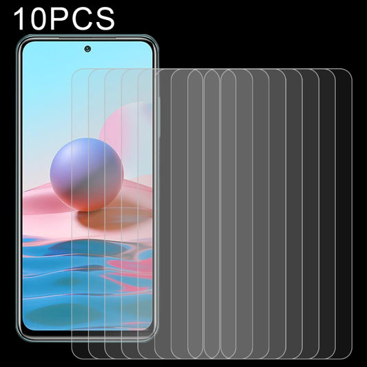 For Xiaomi Redmi Note 10 / Note 11 4G Global 6.43 inch/ Note 10 Global 6.43 inch / Poco M4 Pro 4G 10pcs 0.26mm 9H 2.5D Tempered Glass Film by buy2fix