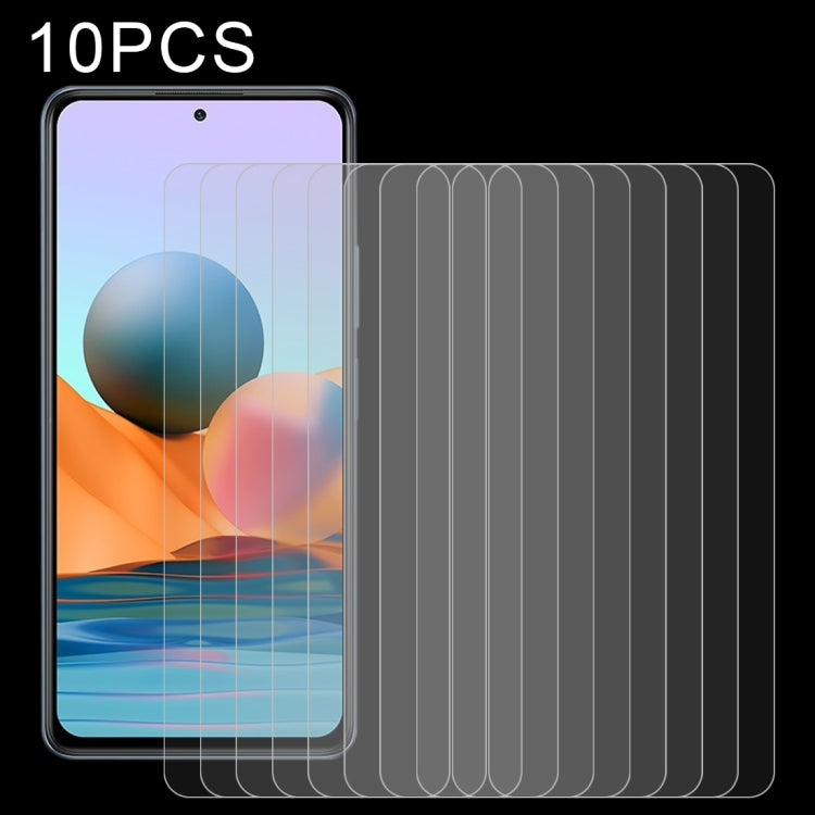For Xiaomi Redmi Note 10 Pro / 10 Pro Max 10 PCS 0.26mm 9H 2.5D Tempered Glass Film by buy2fix